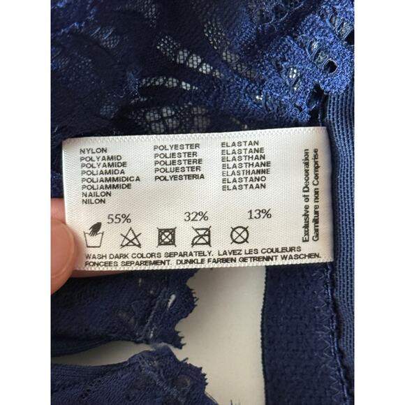 Glamorise 1246 Wonderwire Front close T-back bra navy blue size 42C - Picture 5 of 5